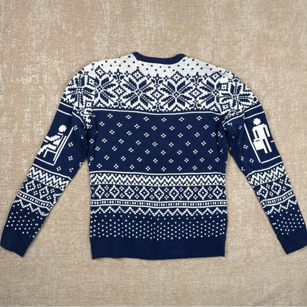 Dunder Mifflin The Office Sweater Mens Large Blue Snowflake Pullover Crew Neck - Picture 10 of 10